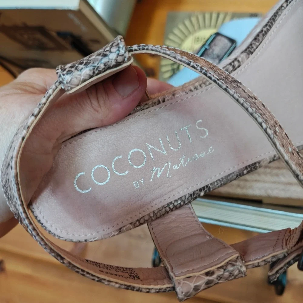 Coconuts by Matisse Sunchaser Snake Jute Espadrilles Platform Wedge Sandal Sz 8M